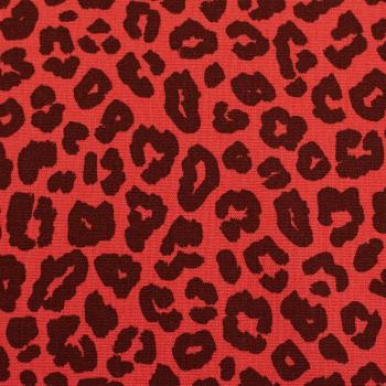 Preview: Baumwolle Leoni Animalprint  Koralle/Burgundy by Swafing